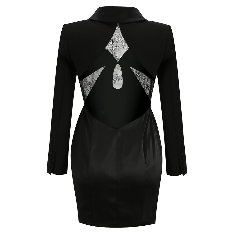 UNIKCOSA Velora V Neck Hollow Out Dress Suit Elegance 💫