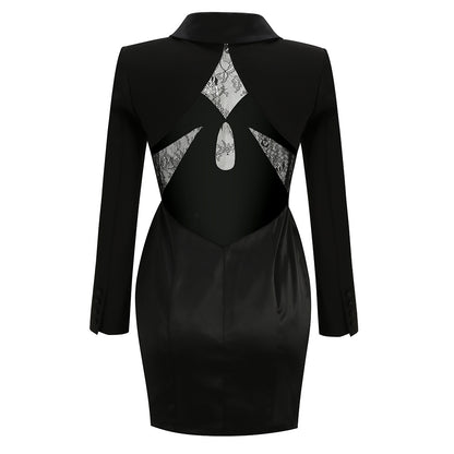 UNIKCOSA Velora V Neck Hollow Out Dress Suit Elegance 💫