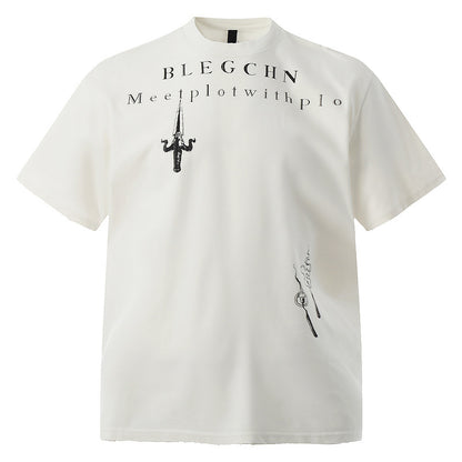 UNIKCOSA Velora Men Loose Fit White Short Sleeve T Shirt 💫