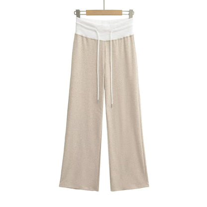 UNIKCOSA UrbanSoul Striped Wide Leg Pants High Waist 💫