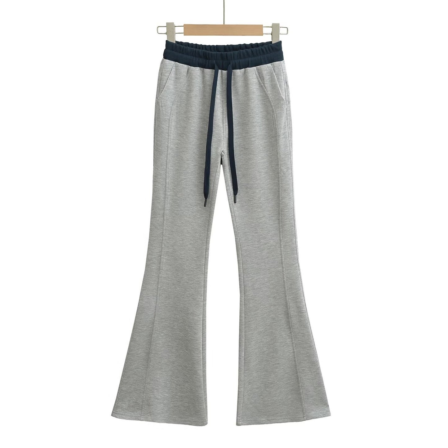 UNIKCOSA Velora Drawcord Elastic Waist Micro Flared Pants💫