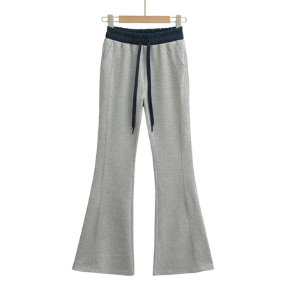 UNIKCOSA Velora Drawcord Elastic Waist Micro Flared Pants💫