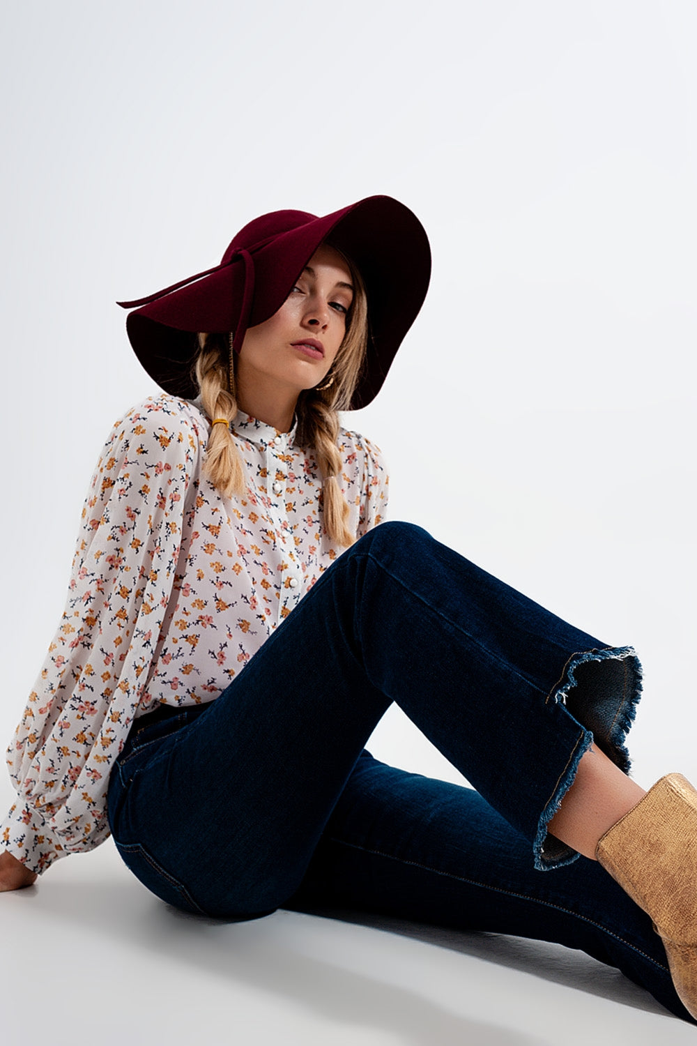 dark denim flared jeans