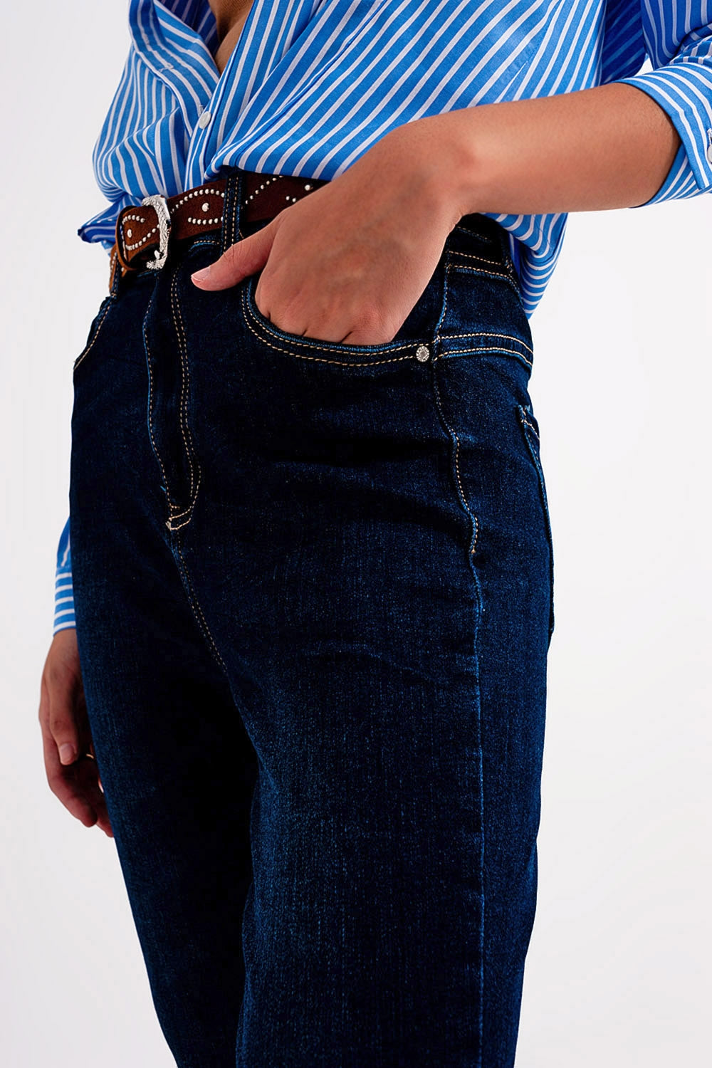 Skinny fit jeans dark blue wash