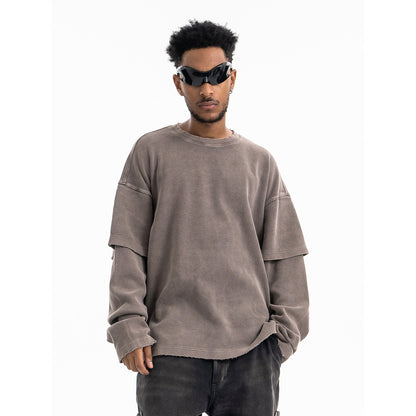 UNIKCOSA NoirFit Heavyweight Distressed Long Sleeve Tee 🖤