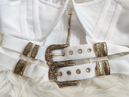 UNIKCOSA LionLuxe Strap Top & Bandage Skirt Set