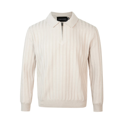 UNIKCOSA Velora Unisex Striped Collar Polo Knitwear 💫