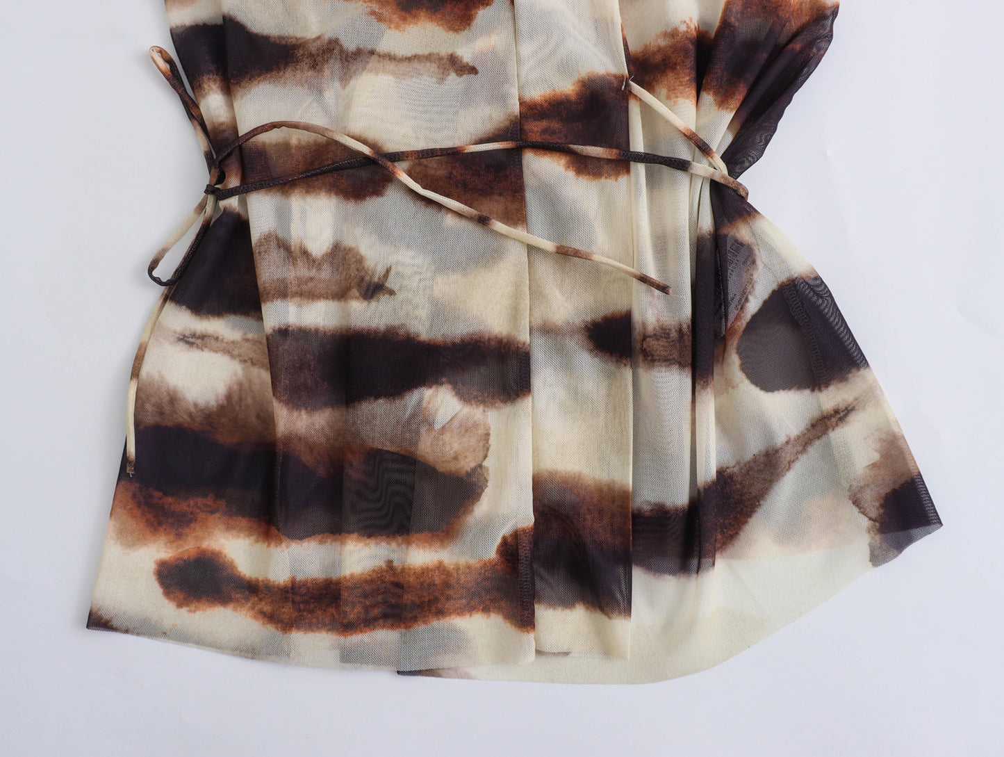 UNIKCOSA Y2K Semi-Sheer Tulle Printed Blouse & Pants Set for Women 🌸