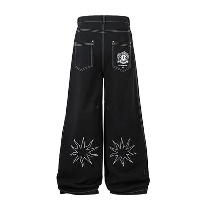 UNIKCOSA Velora Wide Leg Denim Trousers Atelier Bloom 💫