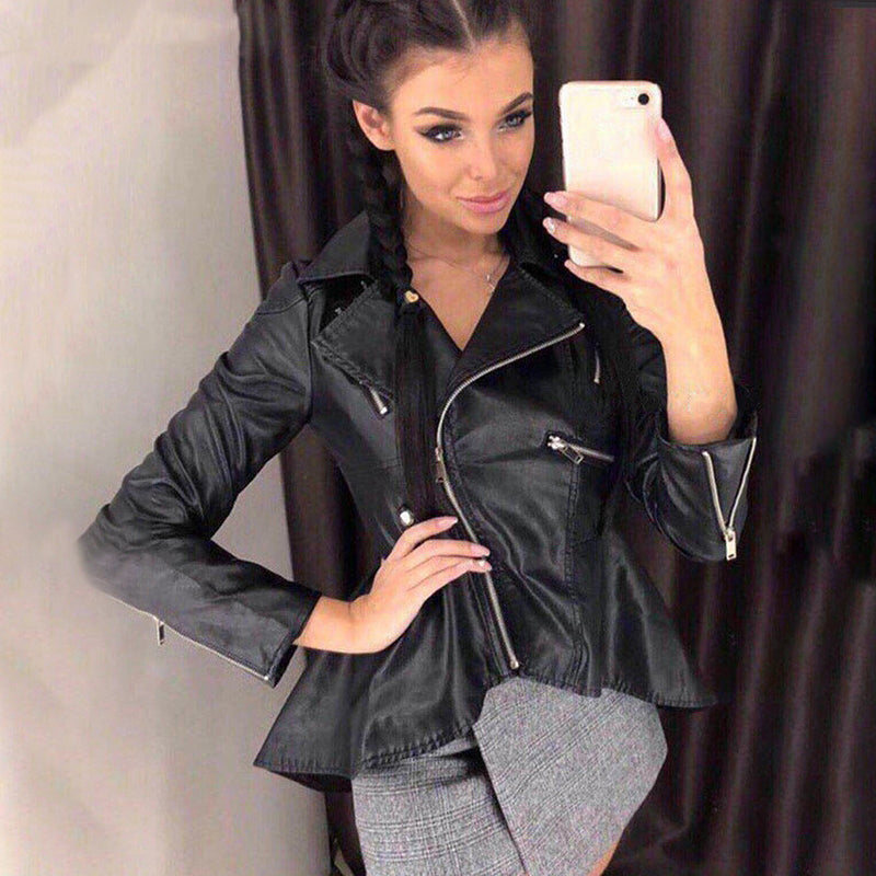 UNIKCOSA LuxeEdge Faux Leather PU Jacket for Women 🖤