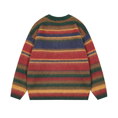 UNIKCOSA UrbanSoul Striped Color Block Knit Sweater 💫