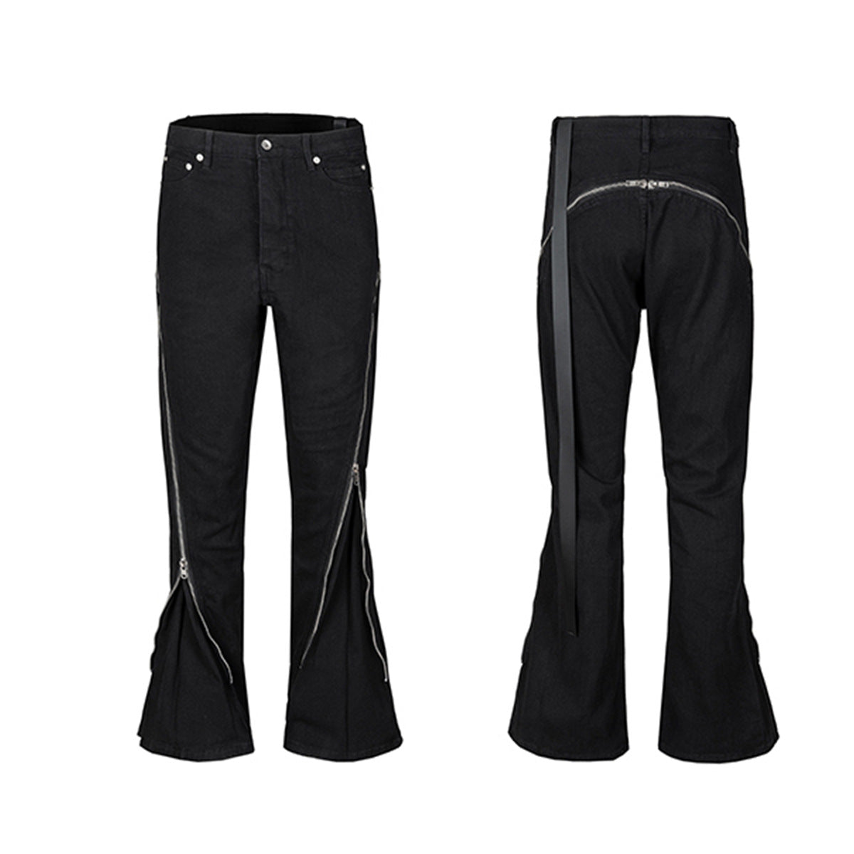UNIKCOSA Velora ZipFlare Denim Jeans For Men Washed Black 💫
