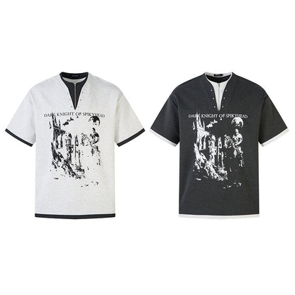 UNIKCOSA Velora Mens Short Sleeve T Shirt V Neck Casual 🌸