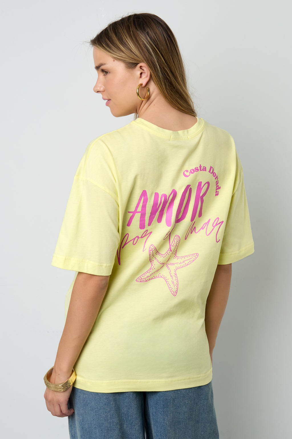 Cotton Knitted Women's T-shirt Casual Letters