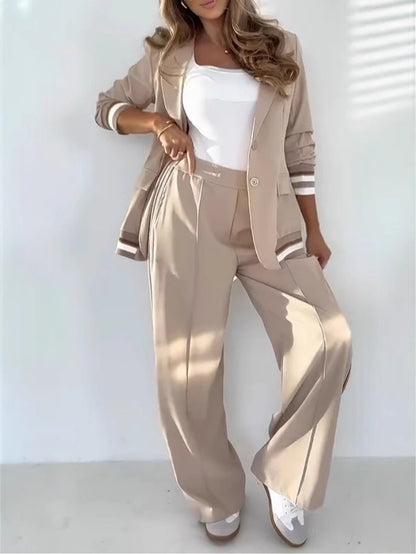 UNIKCOSA Velora Two Piece Suit Set Blazer Wide Leg Pants 💫