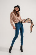 High waist super skinny jeans in medium blue