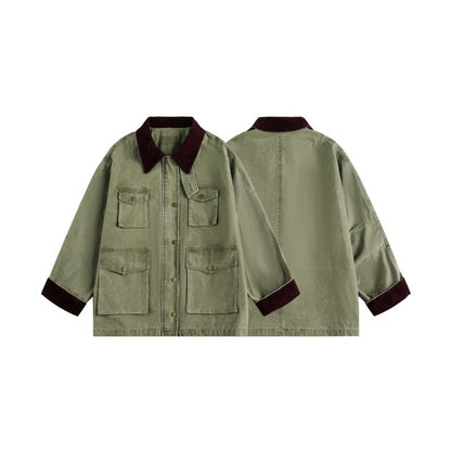 UNIKCOSA UrbanSoul Military Green Multi Pocket Jacket 🌆