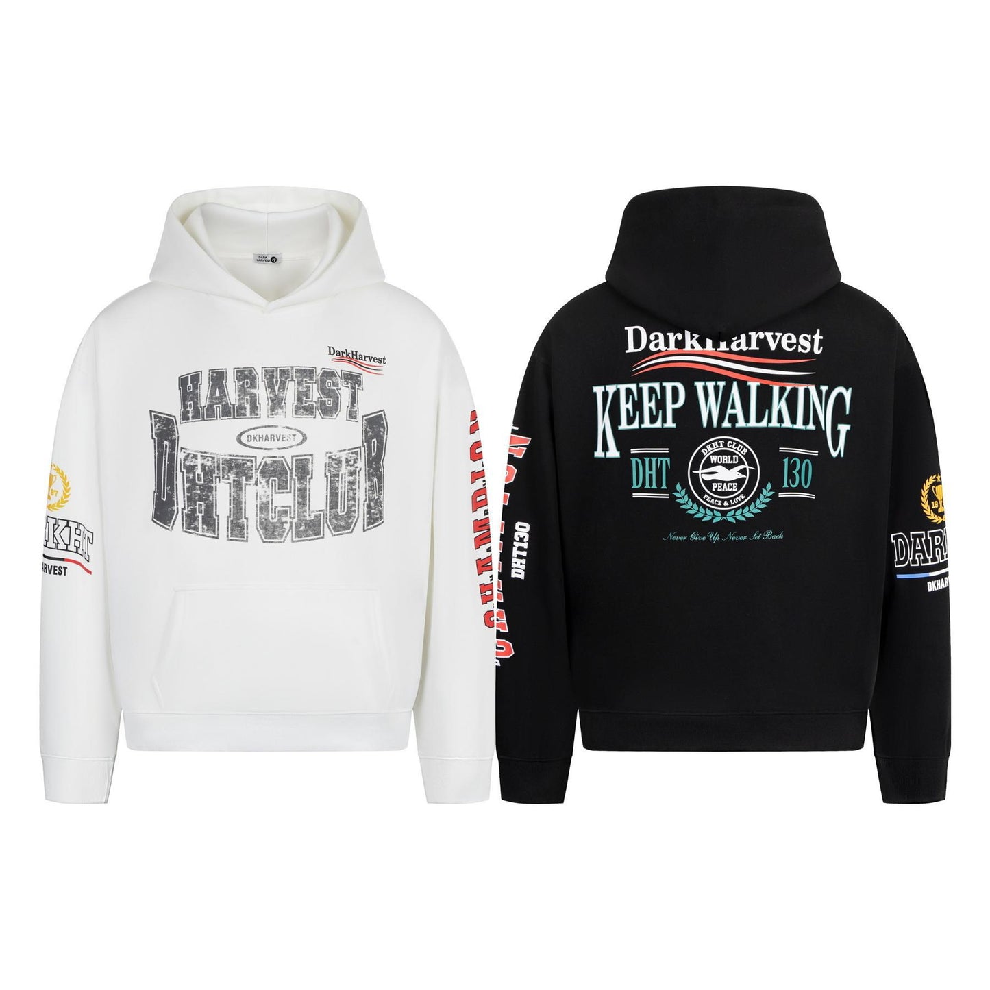 UNIKCOSA UrbanSoul Loose Fit Mottled Letter Hoodie 🌆