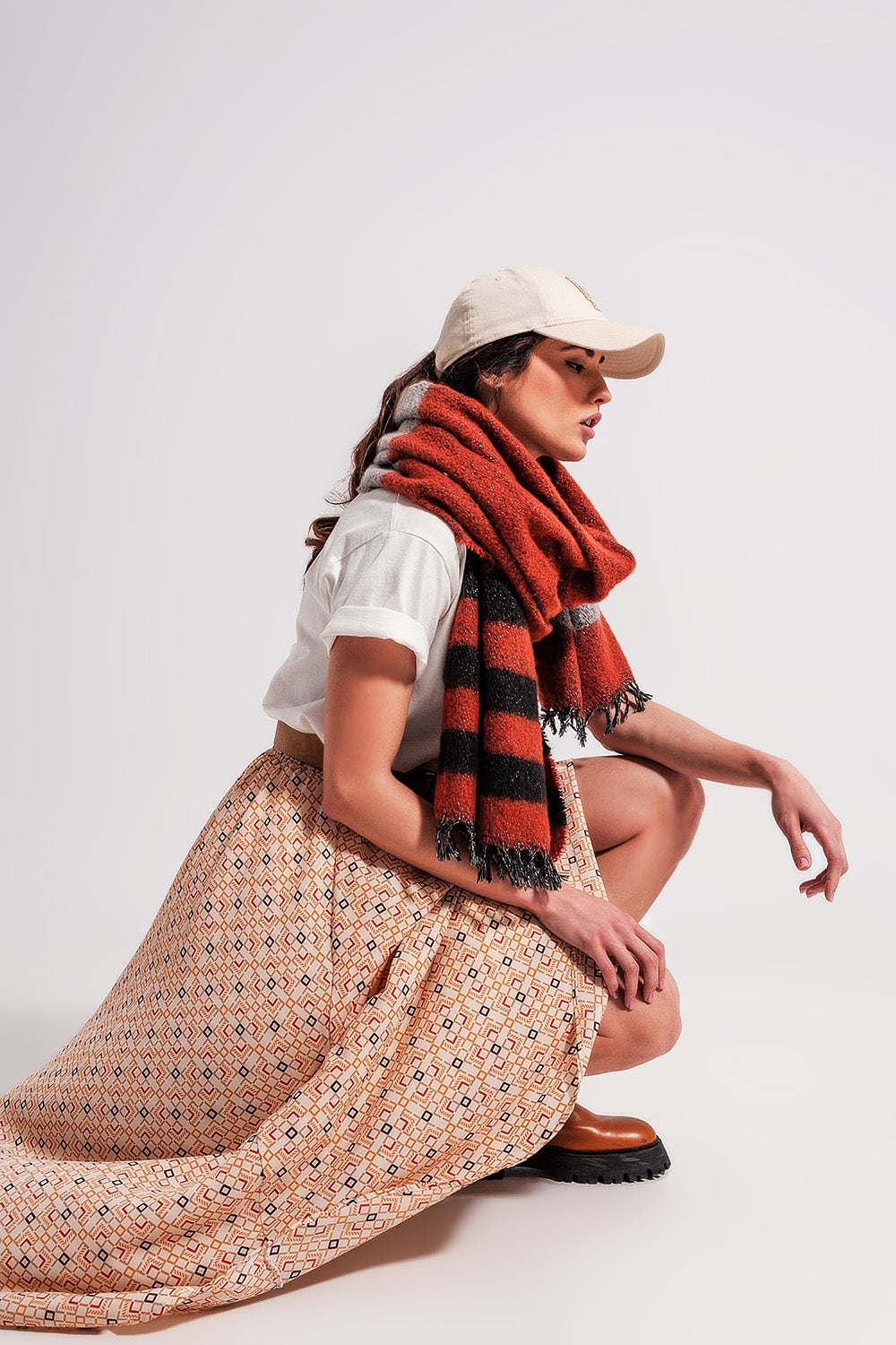 90s Midi skirt in geo print