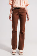 Chocolate flared jeans