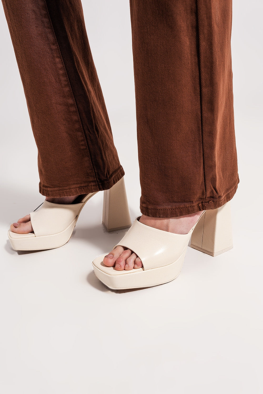 Chocolate flared jeans