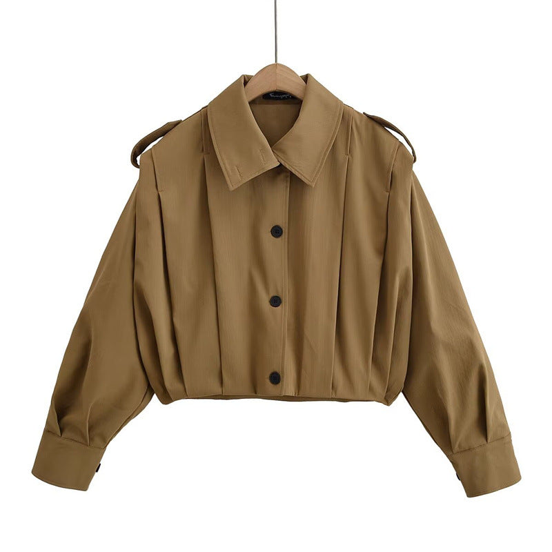 UNIKCOSA EuroChic Turn-Down Collar High-Neck Jacket for Women 🖤