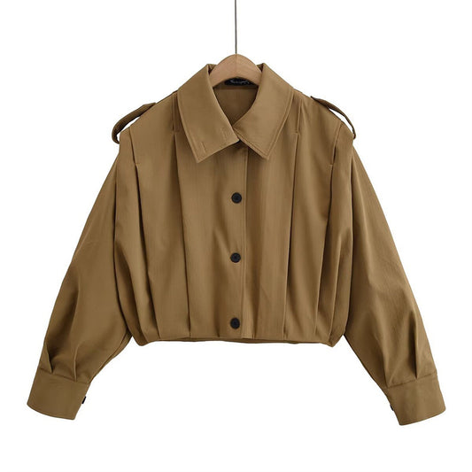 UNIKCOSA EuroChic Turn-Down Collar High-Neck Jacket for Women 🖤