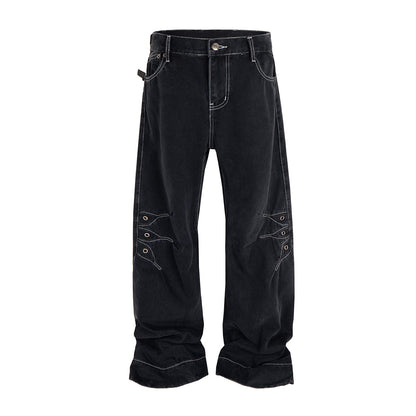 UNIKCOSA UrbanSoul StreetFlow Wide Leg Denim Pants 💫