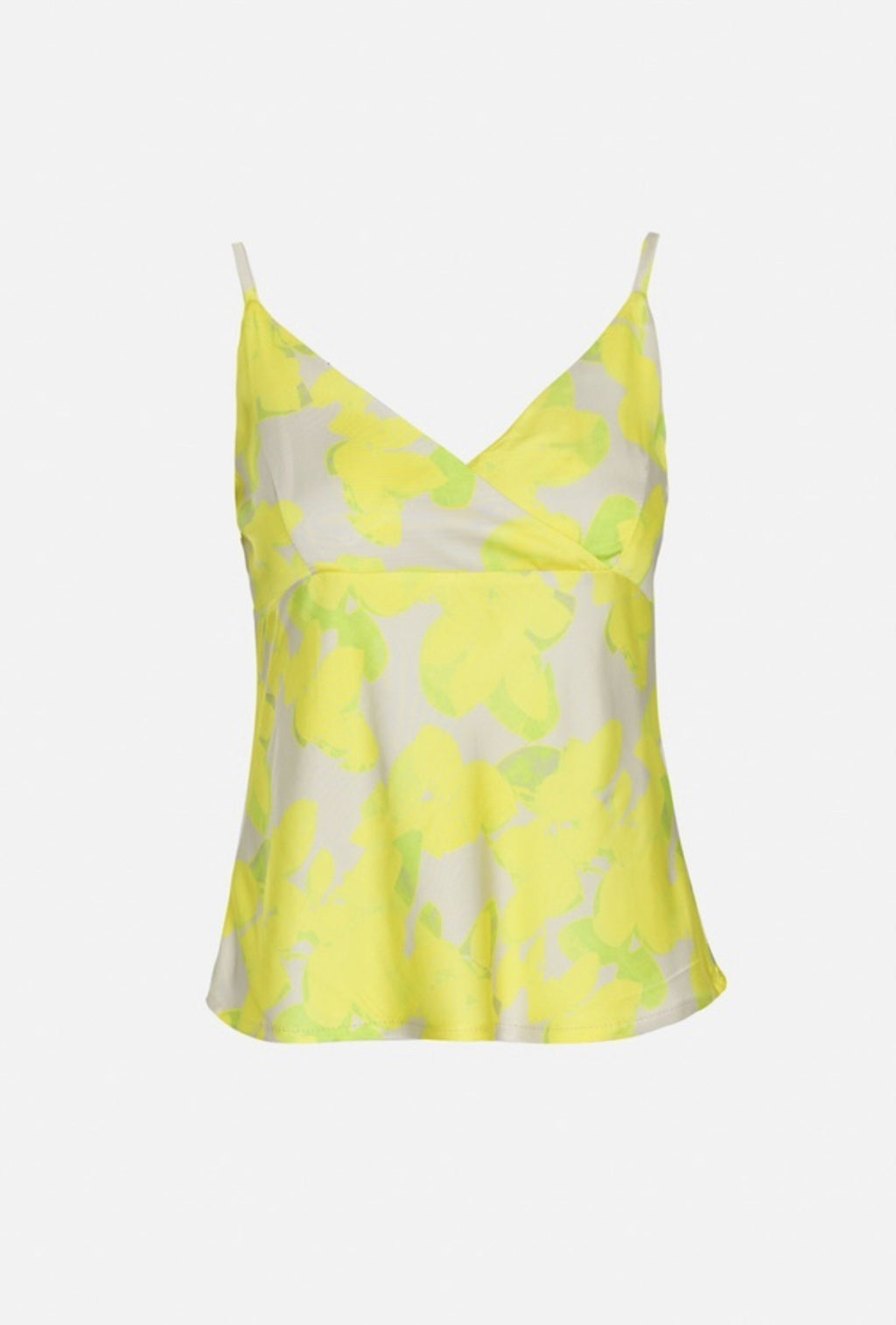 Print cami top in lemon yellow