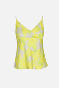 Print cami top in lemon yellow