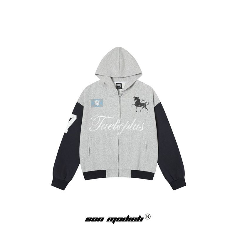 UNIKCOSA UrbanSoul Cardigan Sweatshirt Street Style Faded 🌆