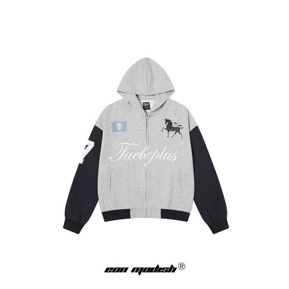 UNIKCOSA UrbanSoul Cardigan Sweatshirt Street Style Faded 🌆