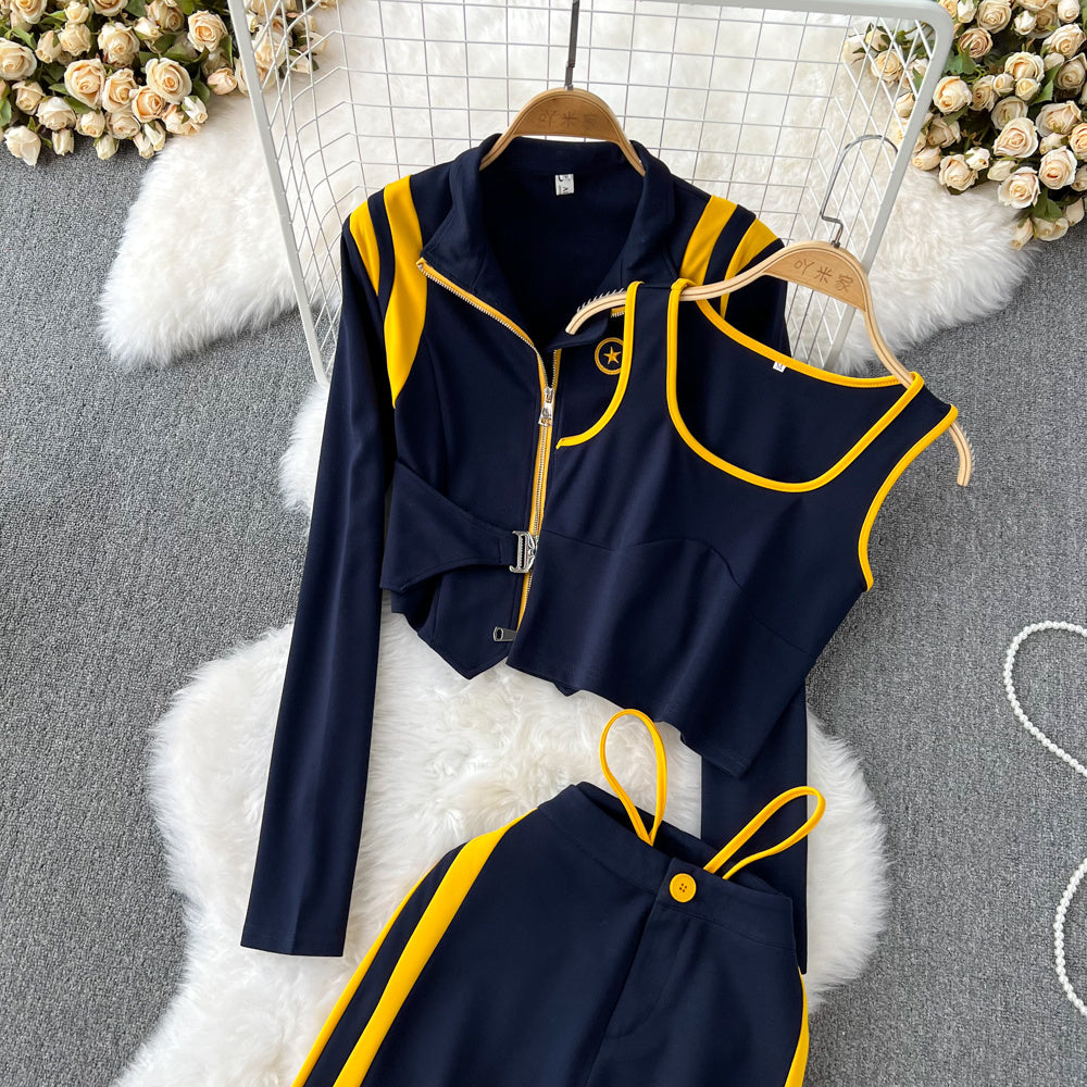 UNIKCOSA Velora Three-Piece Sports Suit Dark Blue 💫