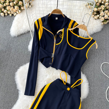 UNIKCOSA Velora Three-Piece Sports Suit Dark Blue 💫