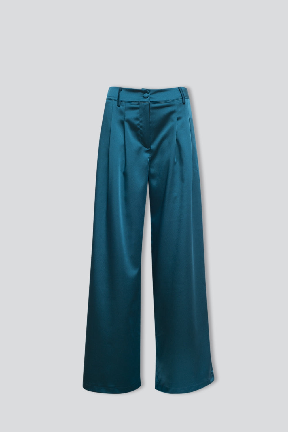 Palazzo pleated pants in turquoise