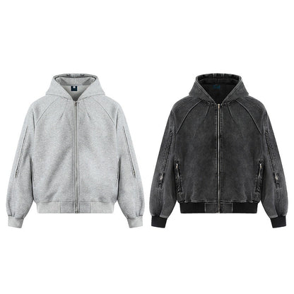 UNIKCOSA LuxeEase Cardigan Hoodie Men Loose Casual Fit 🌆