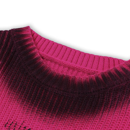 UNIKCOSA Letter Crew Neck Sweater – Street Style Pullover for Men