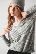 Jumper in chenille in black