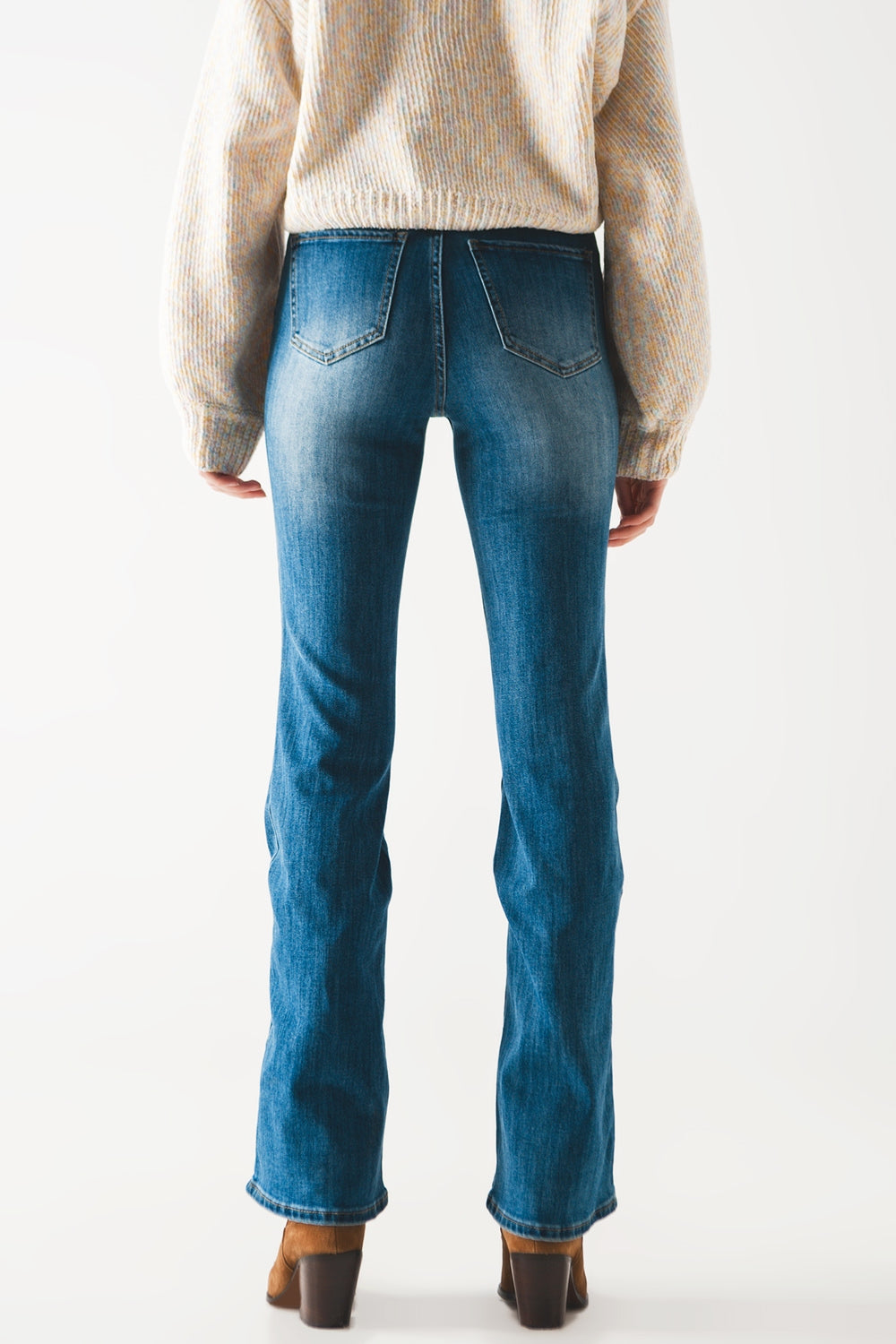Bootcut flared high waisted jeans