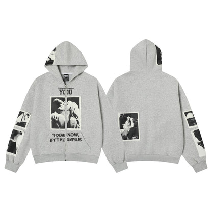 UNIKCOSA UrbanSoul Patchwork Cardigan Sweatshirt Premium 💫