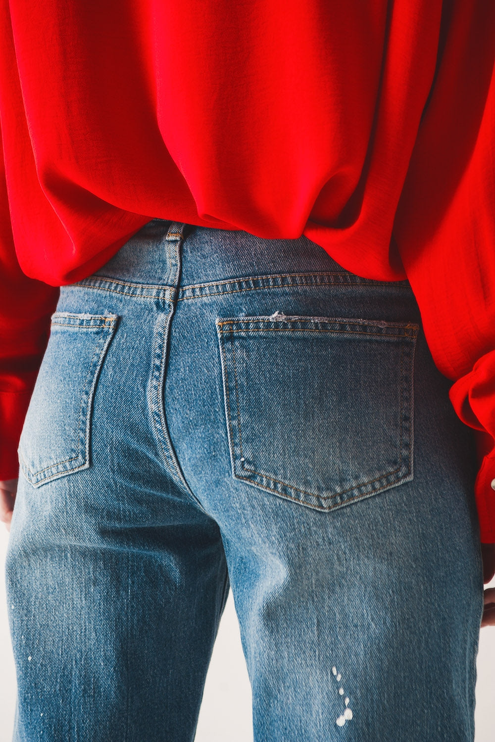 Bleach splatter mom jeans