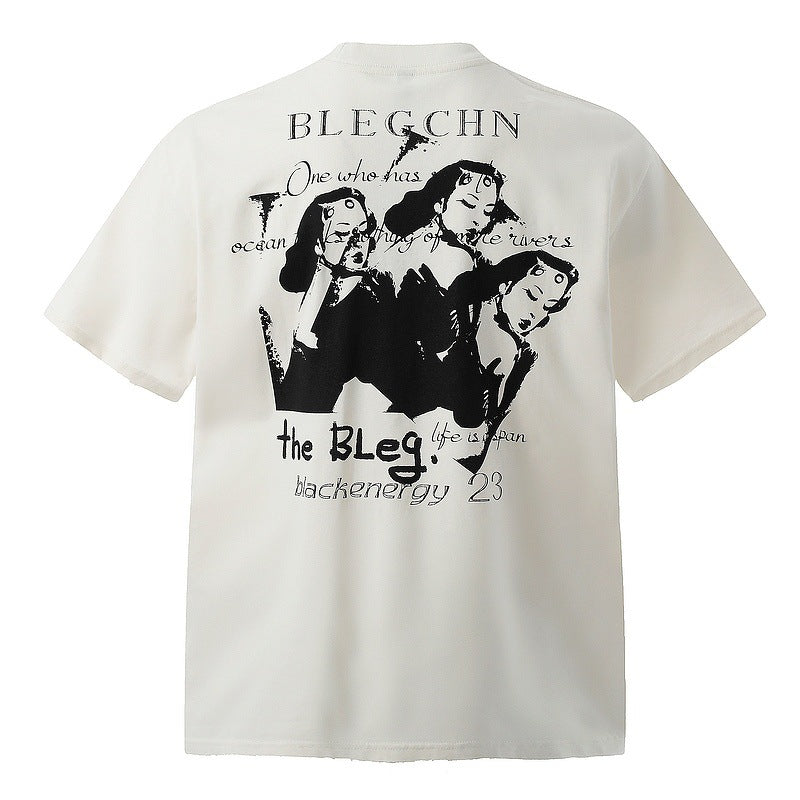 UNIKCOSA Velora Men Loose Fit White Short Sleeve T Shirt 💫