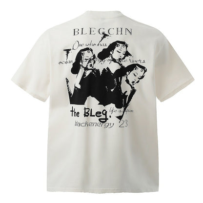 UNIKCOSA Velora Men Loose Fit White Short Sleeve T Shirt 💫