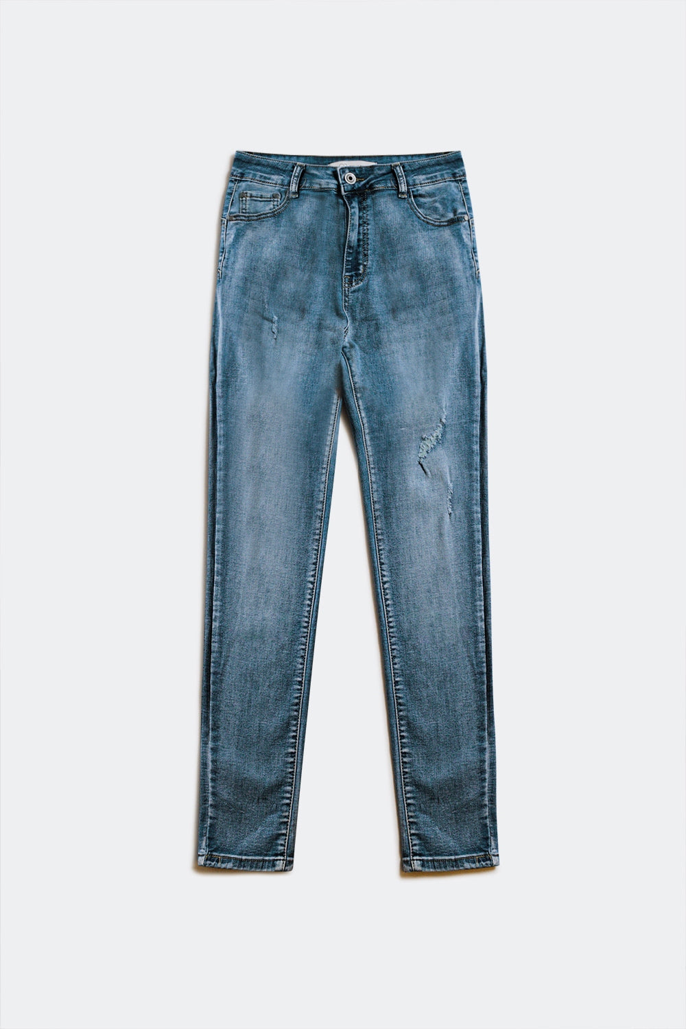 Push up Ripped skinny jean in blue