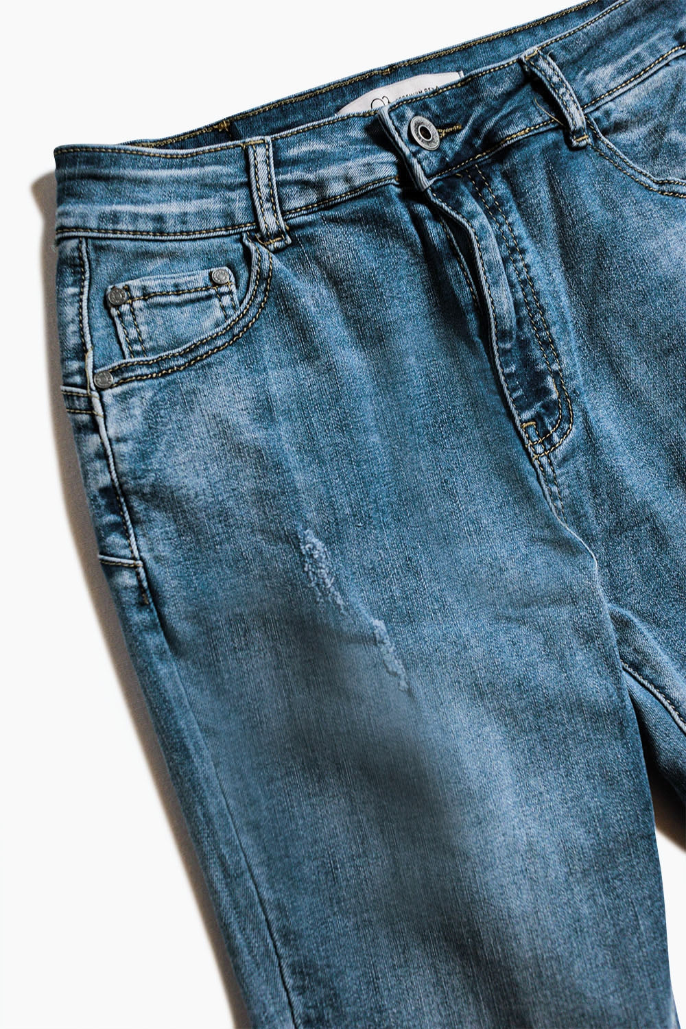 Push up Ripped skinny jean in blue