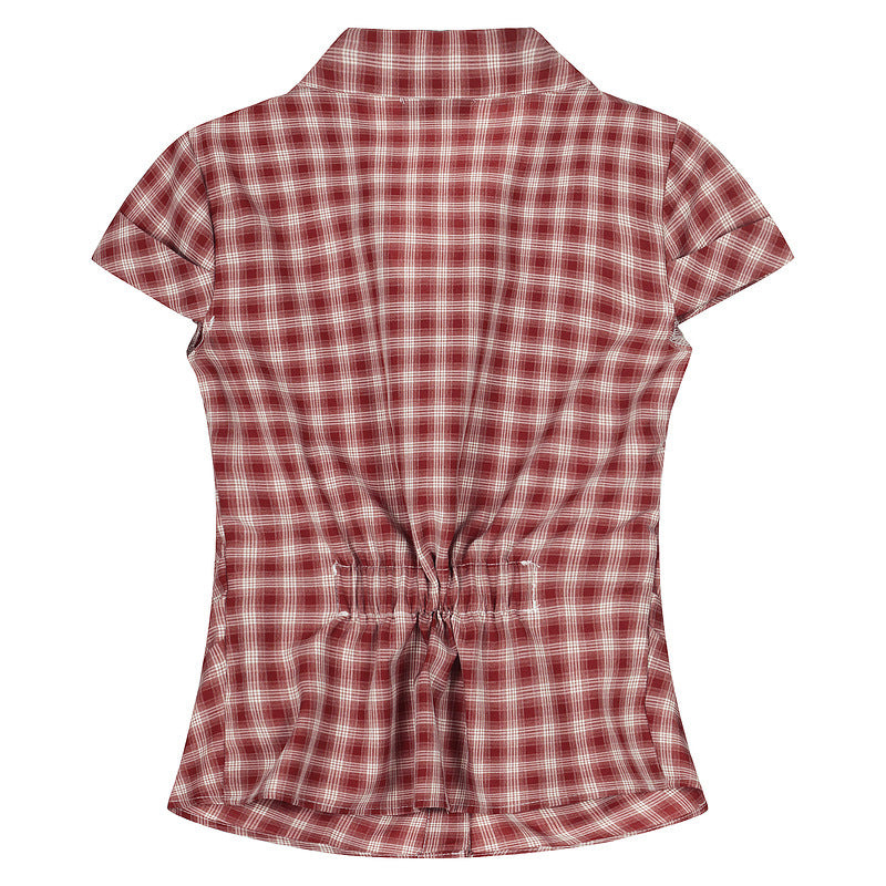 UNIKCOSA Velora Short Sleeve Shirt Summer Checkered Fit 💫