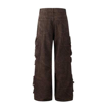 UNIKCOSA UrbanSoul StreetUtility Cargo Denim Pants 💫