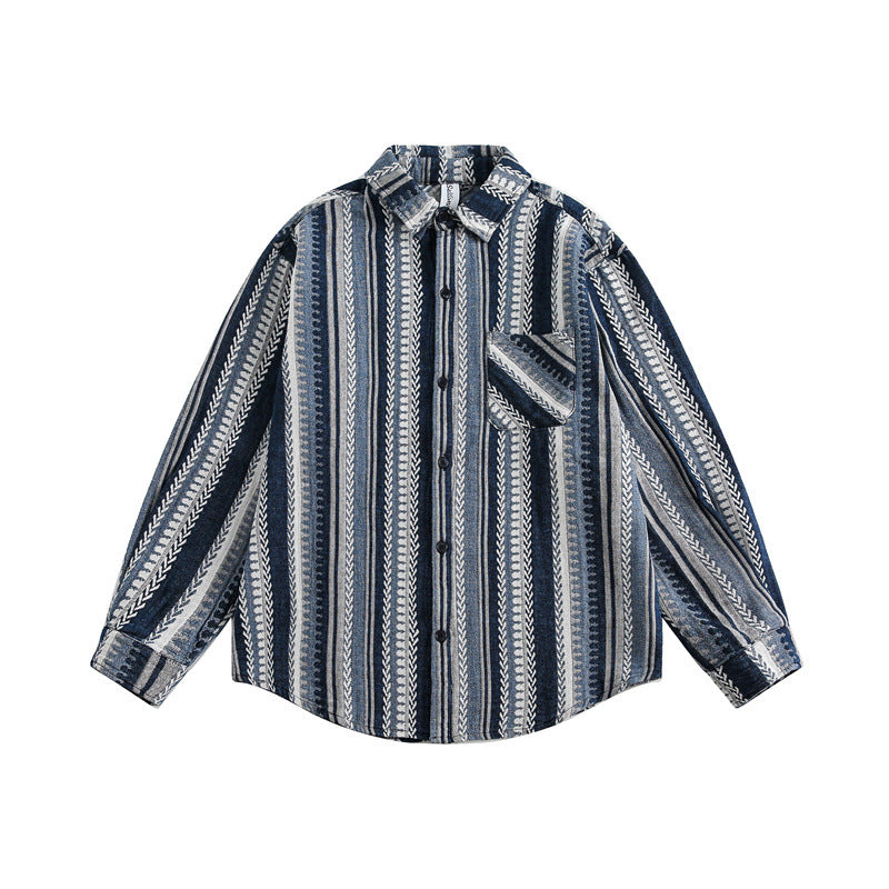 UNIKCOSA UrbanSoul Striped Color Block Shirt Men And Women🌆