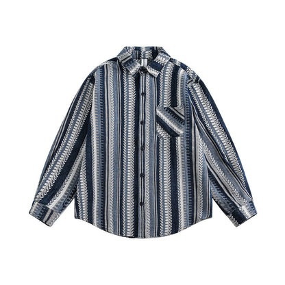 UNIKCOSA UrbanSoul Striped Color Block Shirt Men And Women🌆