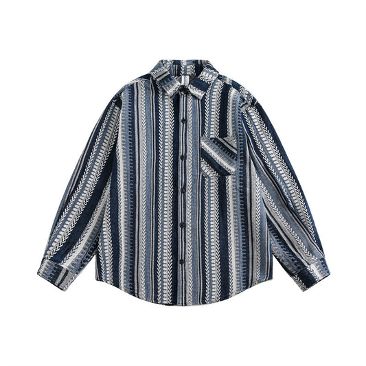 UNIKCOSA UrbanSoul Striped Color Block Shirt Men And Women🌆